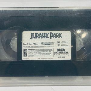 VHS 1994 Vintage Jurrasic Park Movie Hard Shell Clear Case